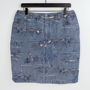 Nautical Denim Skirt